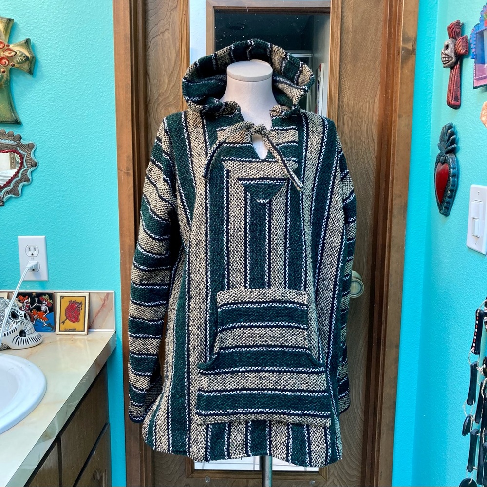 Green and tan XL Baja Hoodie